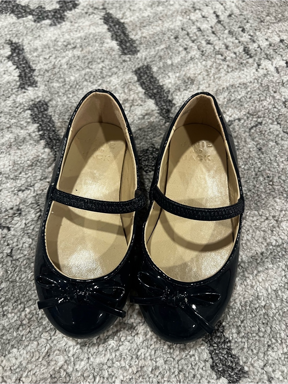 Janie and Jack Black Patent Mary Jane Dress Shoes